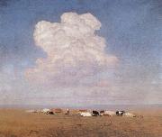 Arkhip Ivanovich Kuindzhi Noon-the drove on the campo oil on canvas